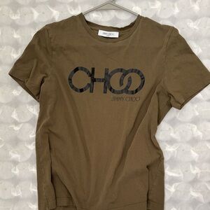 Jimmy Choo Green T-Shirt with Black Logo